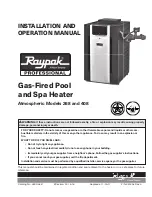 Preview for 1 page of Raypak 408 Installation And Operation Manual