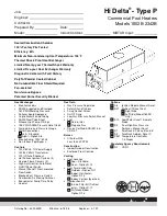 Raypak HI DELTA 1802B Specification Sheet preview