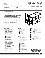Raypak HI DELTA 302B Specification Sheet preview