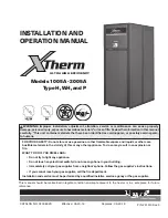 Preview for 1 page of Raypak Xtherm 1005A Installation And Operation Manual