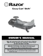 Razor crazy cart shift Owner'S Manual preview