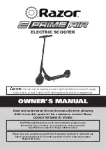 Razor E Prime Owner'S Manual preview
