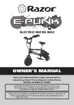 Razor E-PUNK Owner'S Manual preview