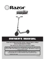 Preview for 1 page of Razor RDS Owner'S Manual