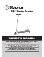 Razor Rift Owner'S Manual preview