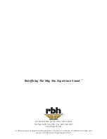 Preview for 16 page of RBH Sound S-10 Owner'S Manual