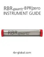 RBR quartz3 BPR zero Instrument Manual preview