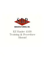 Предварительный просмотр 1 страницы S.D.P. EZ Hauler 4100 Training & Procedure Manual