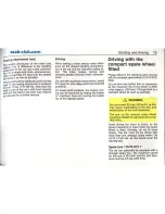 Preview for 72 page of Saab 9000 1995 Owner'S Manual