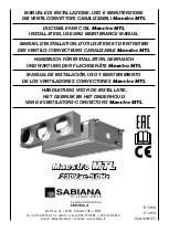 Sabiana Maestro MTL Instructions For Installation, Use And Maintenance Manual preview