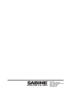 Предварительный просмотр 64 страницы SABINE SWM7000 - Operating Manual