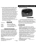 SABINE ZIP-1000 Operating Manual preview