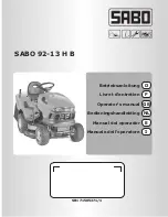 Preview for 1 page of Sabo 92-13 H B Operator'S Manual
