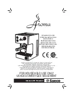 Saeco Aroma Operating Instructions Manual предпросмотр