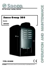 Предварительный просмотр 1 страницы Saeco ESPRESSO SG200E Operation & Maintenance Manual