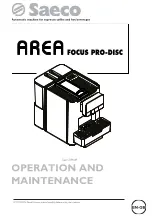 Saeco FOCUS PRO-DISC SUPO48 Operation And Maintenance Manual preview