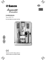 Saeco HD9712 Incanto Executive User Manual предпросмотр