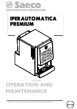 Saeco IPERAUTOMATICA PREMIUM D.A. 3P2016 Operation And Maintenance Manual предпросмотр