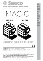 Saeco MAGIC M2 Quick Start Manual preview
