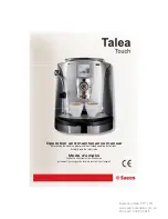Saeco Talea Touch Operation And Maintenance Manual preview