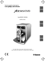 Предварительный просмотр 1 страницы Saeco Xelsis Evo HD8953 Instructions Manual