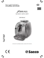 Saeco Xsmall HD8743 User Manual preview