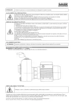 Preview for 9 page of SAER Elettropompe AP Series User Manual