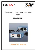 SAF LabHEAT KM-RX1001 Operating Manual предпросмотр