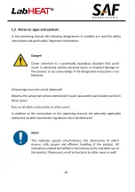 Предварительный просмотр 6 страницы SAF LabHEAT KM-RX1001 Operating Manual