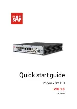 SAF Phoenix G2 IDU Quick Start Manual preview