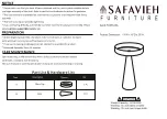 Safavieh Furniture FOX5528A Manual предпросмотр