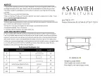 Предварительный просмотр 1 страницы Safavieh Furniture Marlee COF4222 Manual