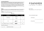 Safavieh Furniture Rosaleen AMH5723 Assembly Instructions предпросмотр