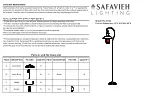 Preview for 1 page of Safavieh Lighting FLL4012A Manual