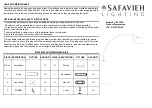 Safavieh Lighting LIT4352A Instructions preview