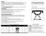 Preview for 1 page of Safavieh Outdoor Brazil Manual