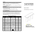 Preview for 1 page of Safavieh SFV2303A Manual