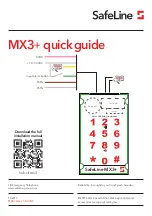 Предварительный просмотр 1 страницы Safeline MX3+ Quick Manual