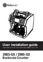 Safescan 2985-SX User'S Installation Manual preview