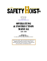 Safety Hoist AH-300 Operating Instructions Manual preview