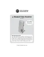 Safety Technology International STI-V34104 Manual preview