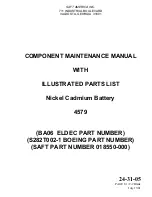 Preview for 3 page of Saft 4579 Component Maintenance Manual With Illustrated Parts List