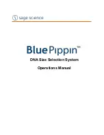 Sage Science BluePippin Operation Manual preview