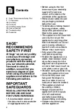 Preview for 2 page of Sage BFP820 Quick Manual