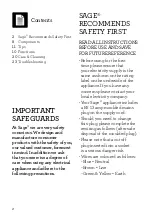 Предварительный просмотр 2 страницы Sage BTM800 Instruction Book