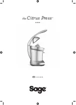 Preview for 1 page of Sage Citrus Press BCP600 Quick Manual