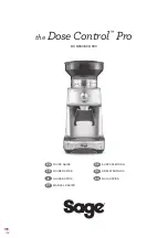 Sage Dose Control Pro BCG600 Quick Manual предпросмотр