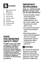 Предварительный просмотр 2 страницы Sage Fast Slow GO BPR680 Quick Manual