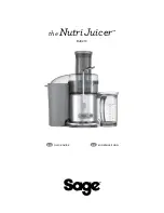 Sage Nutri Juicer BJE410 Quick Manual предпросмотр