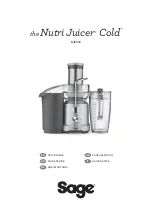 Sage Nutri Juicer Cold BJE430 Quick Manual preview